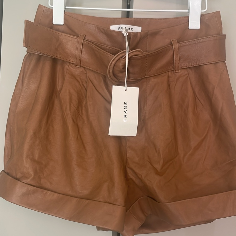 Frame Paperbag Leather Short 27